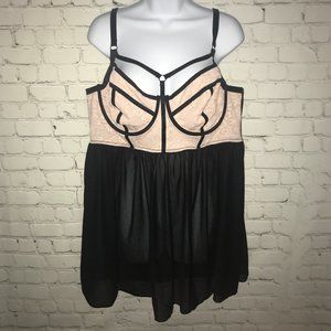 torrid Intimates & Sleepwear - *torrid*BLACK/LIGHT PINK LACY CHEMISE LINGERIE torrid Intimates & Sleepwear - *torrid*BLACK/LIGHT PINK LACY CHEMISE LINGERIE